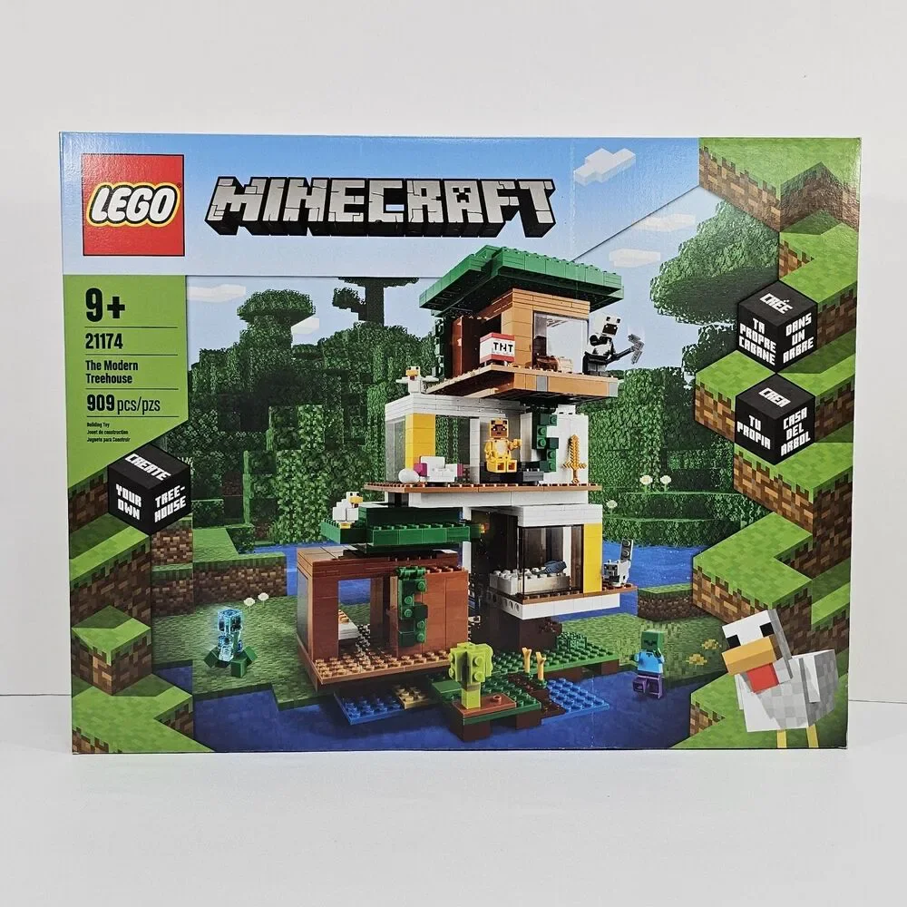LEGO 21174 Minecraft The Modern Treehouse Building Set, 909 Pieces, New, Retired - Picture 1 of 8